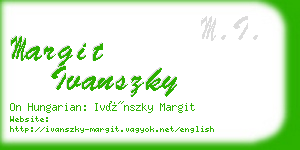 margit ivanszky business card